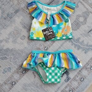 NWT Matilda Jane Baby Girls To The Luau 2-piece Swimsuit  Sz18-24m